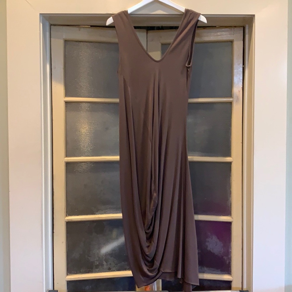 Maria Cornejo brown asymmetrical dress small